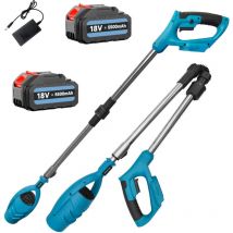 2x Batteria 5.5A Asta di prolunga senza fili Soffiatore per foglie Soffiatori per auto Soffiatori per neve, Asta di prolunga pieghevole 116CM, Con