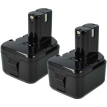 Vhbw - 2x Batteries compatible avec Hitachi DS12DVF3, ds 12DVF3, DW18D, dw 18D, FDS12DVC outil électrique (3300 mAh, NiMH, 12 v)