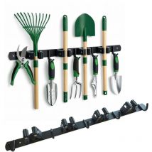 2x Besenhalter Gartengeräte Wandleiste Hakenleiste Wandhalter 49cm