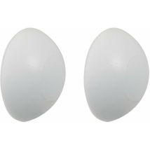 2x Butée de porte murale ronde autocollante en plastique blanc 40mm Protection Mur Coup de poignée Amortisseur Fermeture Adhésif