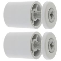 Cyclingcolors - 2x Butée d'arrêt de lame finale de volet roulant ronde 25mm Ø22mm en pvc avec rondelle et vis Store Fenêtre Enroulement Déroulement