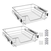 2x Cajón De Cocina Cajón Telescópico 60cm - Armario Extraíble De Cocina (60cm)