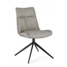 Iperbriko - 2x Chaise taupe 50x64x86 h 49 h1 en simili cuir