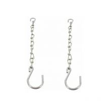 2x chaîne de sécurité avec crochet en s diamètre 4mm acier câble chainette porte