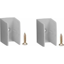 2x Clip bloqueur de manivelle volet Roulant gris Support Guide Manette Plastique 15mm - 18mm Universel fenêtre Mur à Visser