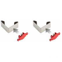 2x Clip de plinthe magnétique avec clip en métal et aimant Pied Meuble Adaptable Cuisine Salle de bain Facile Finition Connecteur Fixation
