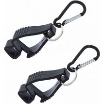 2X clip Glove Holder,Glove Tarp Holder,Clip with Carabiner Firefighter,Glove Clip Holder Safety Equipment Attach Gloves Glasses Helmets Hanger Guard