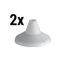 Remer - 2x col blanc tube d'eau couvercle plastique 10-22mm diamètre universel