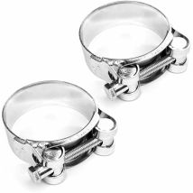 2x Collier de serrage à tourillon diamètre 26-28mm largeur 18mm bande pleine bords arrondis durite tuyaux boyau flexible
