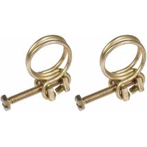 2x Collier de serrage double fil en métal zingué Gaine Tuyau Câble Tube Fixation Electroménager Ventilation Serre-joints, 103 - 110mm