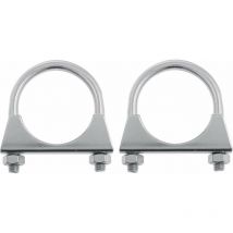 Cyclingcolors - 2x Collier pot échappement universel 58mm tracteur 2 vis tuyau tube acier fixation support serrage à vis voiture véhicule