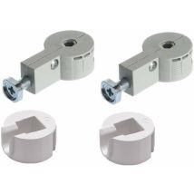 2x Connecteur rapide mâle + femelle ferrure d'assemblage meuble Ø30mm longueur 52mm avec vis Fixation Support Plaquette Etagère Bois Plan de travail