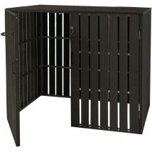 HHG - 2x copribidoni box spazzatura rifiuti 984 xl 100x140x115cm acciaio wpc antracite