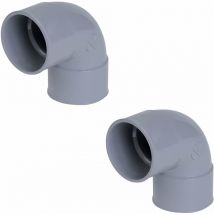 2x coude pvc 87°30 femelle femelle diamètre 50mm pvc raccord connecteur tube tuyau plomberie