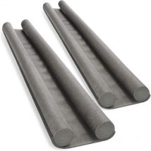 Tigrezy - 2X Coupe-Vent pour la Porte - Joint Bas de Porte - Coupe-Vent à Double Joint - Protection Contre Les Courants d'air et Le Bruit - 93 cm