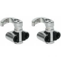 2x crochet de fermeture à visser 8mm pour serrure espagnolette tringle accroche volet battant provencal acier métal support tringle fenetre