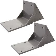 2er-set Dachsparrenadapter Für Kassetten-markise Hhg-442 H123, Dachsparren Halterung Adapter Grau