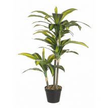 2x Dracena Plante C-Vase 43 Feuilles H88Cm