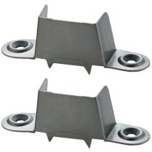 2x Equerre taquet de lit support de sommier pour traverse à queue d'aronde en acier avec griffes picots Raccord Barre Matelas Maintien