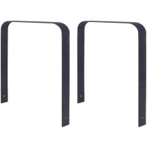 2 X Fahrradanlehnbügel 115 X 76 Cm Flachstahl 12 Mm Pulverbeschichtet Einbetonieren Parker Anthrazit Typ U