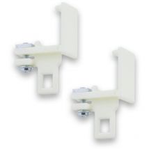 2x Fixe embout avec suspendeur polyamide ivoire pour tringle à rideaux 24 x 16mm Accessoire Conducteur Jonction Fenêtre Store Baie vitrée Ouverture