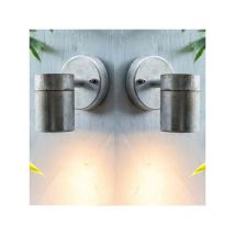 2x Garden Trading St Ives Down Spot Nautical Mains Garden Wall Light Steel