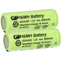 2x GP Akku 2/3 aaa 1,2V / 400mAh GP 40AAAM Micro NiMH Akku Höhe 28,5mm
