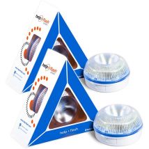2X Guida Flash Smart - Autonomus Emergency Light, Segnale V16 di pericolo e torcia elettrica Presentel, Approvato, dgt, Regolazione V16, Base Imatad