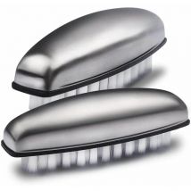 Dhklfa - 2x Hand Wash Brush Stainless Steel Nail Brush Remove Odor diy Hand Washing Bathroom Kitchen Cleaning