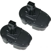 Trade-shop - 2x Hochleistungs Werkzeug Ni-MH Akku 18V 3000mAh für Dewalt DCD690KL DCD760B DCD775B DCD920B2 DCD925 DCD925B2 DCD940KX DCD950B DCD950KX