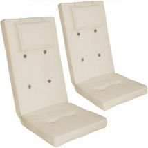 2x Imbottitura per Sedie + Cuscino crema/antracite Crema