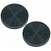 Europart - Ersatzteil - 2x Runder Aktivkohlefilter fac 529/1, Type F196 - - faure, indesit, ariston hotpoint, roblin, electrolux, neff, de dietrich,