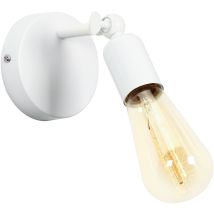 Lampada da Parete Interni, Applique in Metallo Regolabile 180°, Illuminazione da Parete per Soggiorno Camera da Letto Corridoio Bianco 1 Pezzi
