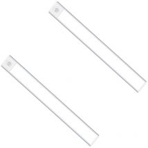 2x Lampe led rechargeable avec détecteur de mouvement Batterie usb 30cm, 70 lumens