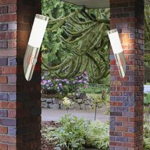 Etc-shop - Lot de 2 appliques led extérieur façades spots inox patio lampes détecteur de mouvement