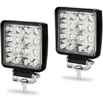 2x led 48W Luce di lavoro led Luce di lavoro Proiettore Fendinebbia per auto camion utv suv Offroad Trattore Unità