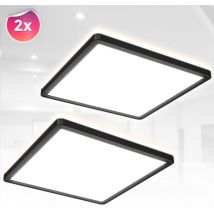 2x led pannello lampada da soffitto indiretto ultrapiatto soffitto luce soggiorno corridoio nero