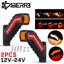2x led Rear Stop Turn Signal Flowing Side Marker Outline Light For Trailer Truck