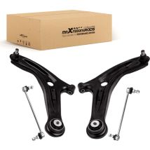 Maxpeedingrods - 2x Lh Rh Front Lower Suspension Control Wishbone Arm + Links for Mazda 2 Ford