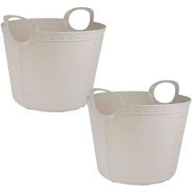 2x Life Story Cesto Craft Medium 25l Light Grey