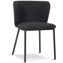 2x Mandy Dark Grey Boucle Chairs