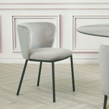 2x Mandy LIght Grey Velvet Chairs (Crib5 Standard)