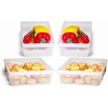 4x Novaliv Kühlschrank-Einsätze Kühlschrank Organizer