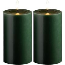 2x Novaliv LED-Kerze Echtwachskerzen mit led, mit Timerfunktion, ohne Batterien