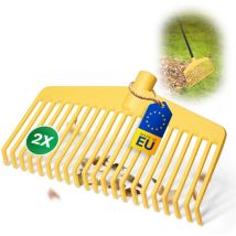 Gartenpflege-Set – Robuster Laubrechen mit 45 cm Arbeitsbreite – 20 Zinken – Ideal für Gartenarbeit