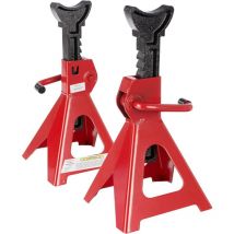 Canbolat Vertriebs Gmbh - arebos 2x Chandelles à Crémaillère Crics de Levage 6000 kg 4 pieds Robustes pour une Stabilité Optimale Rouge