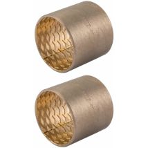 2x Palier lisse bague coussinet 20x23x15mm bronze construction mécanique résiste à la corrosion lubrification par huile graisse capacité de charge