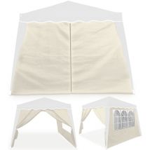 Deuba - 2x Parois Latérales Pour Tonnelle Pavillon Avec Fenêtre Matériau Hydrofuge - Couleur Au Choix Beige