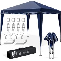 Tonnelle Capri 3x3 m pliable Tente de réception Jardin terrasse extérieur Bleu - Deuba