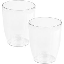 2x Paster d'orchidée Cubi Orchidée en couleur blanche transparente 13.2 (Long) x 13.2 (largeur) x 16 (hauteur) cm